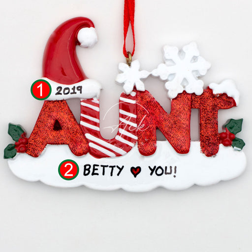 Aunt Personalized Christmas Ornament