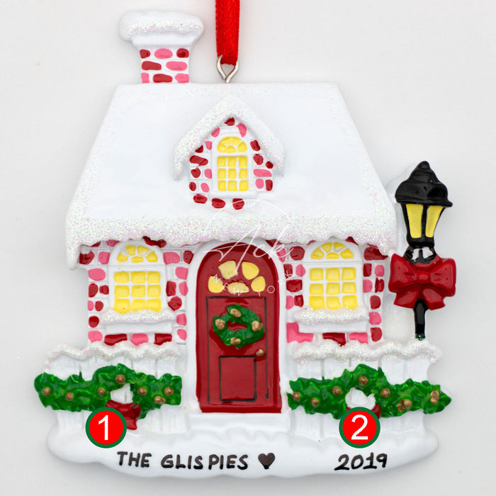 Candy House Personalized Christmas Ornament