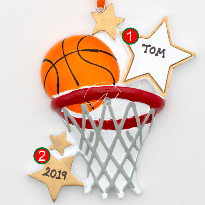 Basketball hoop Personalized Christmas Ornament