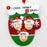 Mitten Family of 3 Personalized Christmas Ornament