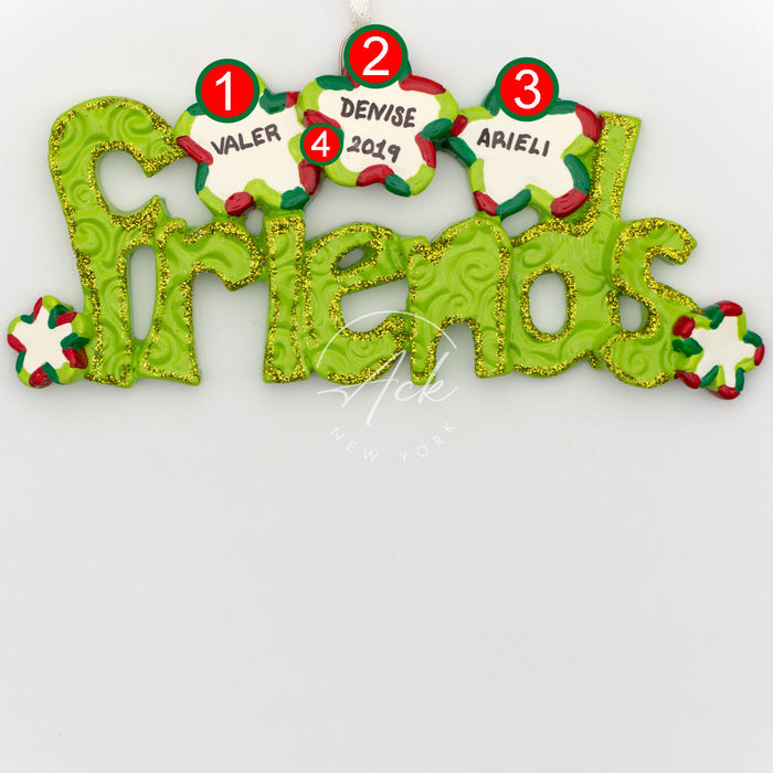 Friends Personalized Christmas Ornament