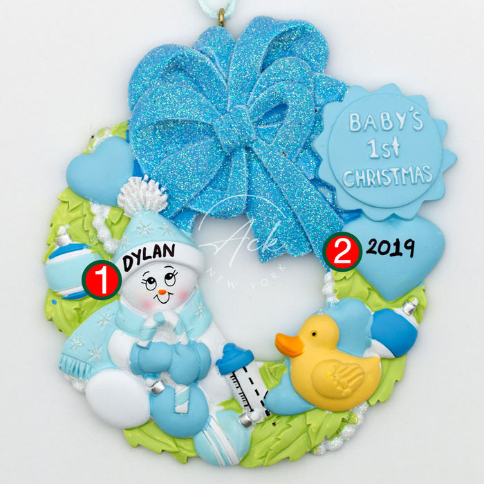 Baby With Toys Personalized Christmas ornament