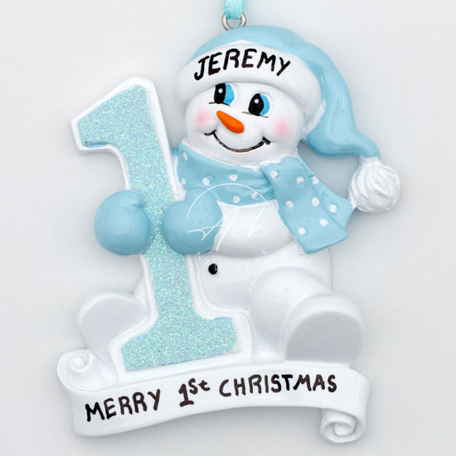 1 Year Old Blue Personalized Christmas ornament