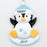 Penguin Baby Blue Personalized Christmas ornament
