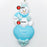 Sitting Baby Blue Personalized Christmas ornament