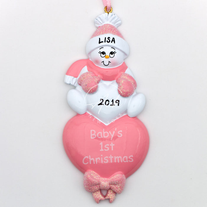 Sitting Baby Personalized Christmas Ornament