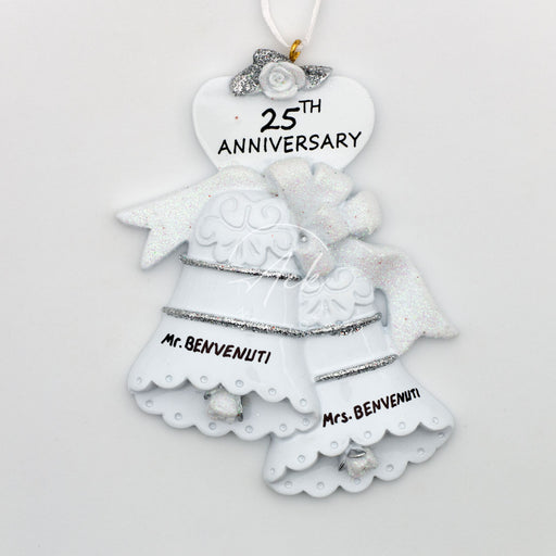 25th anniversary Personalized Christmas Ornament