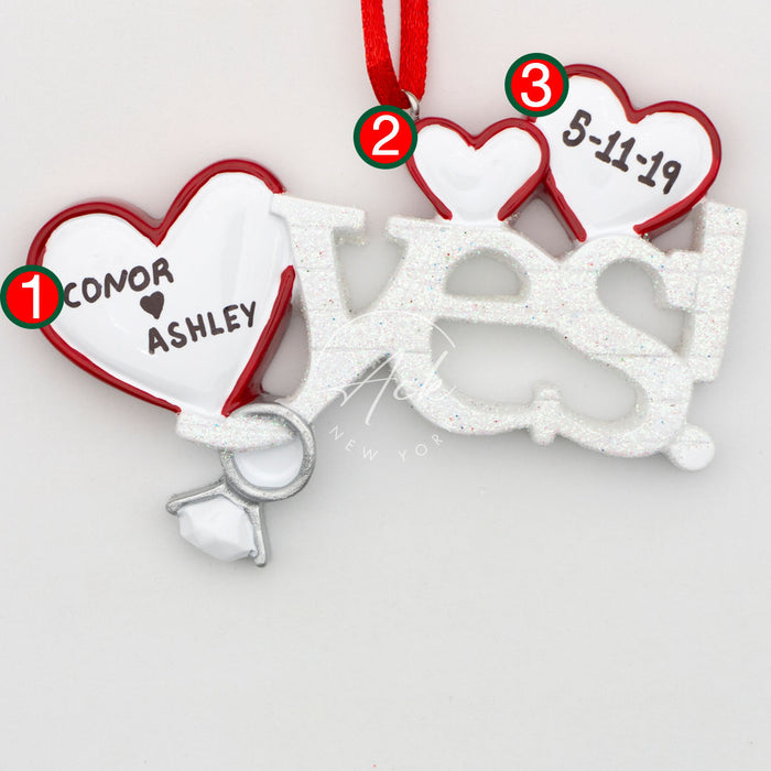 YES Personalized Christmas Ornament