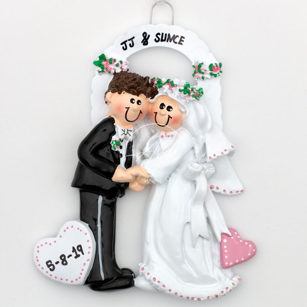 Groom and Bride Personalized Christmas Ornament
