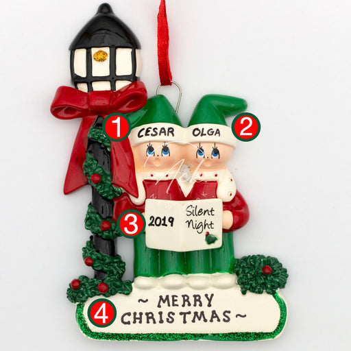 Silent Couple Personalized Christmas Ornament