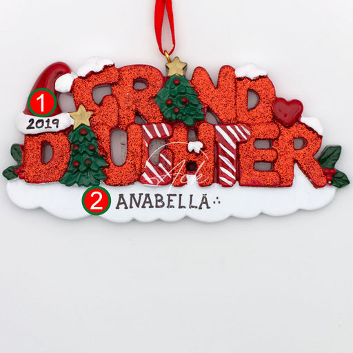 Granddaughter  Personalized Christmas Ornament