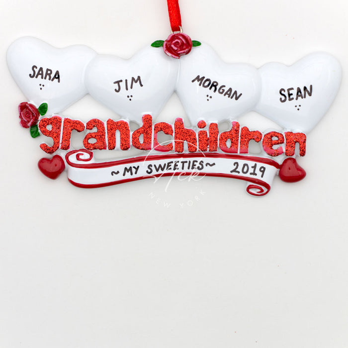 Grandchildren of 4 Personalized Christmas Ornament
