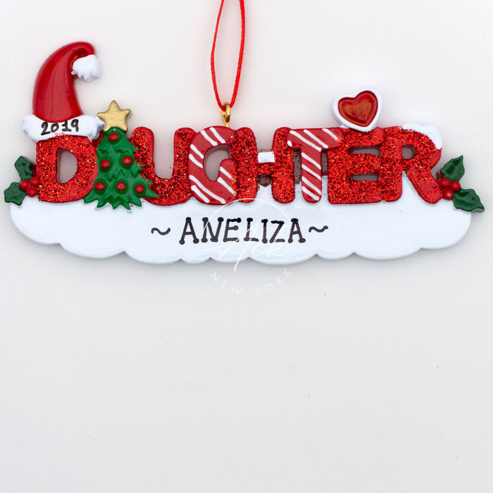 Daughter Personalized Christmas Ornament