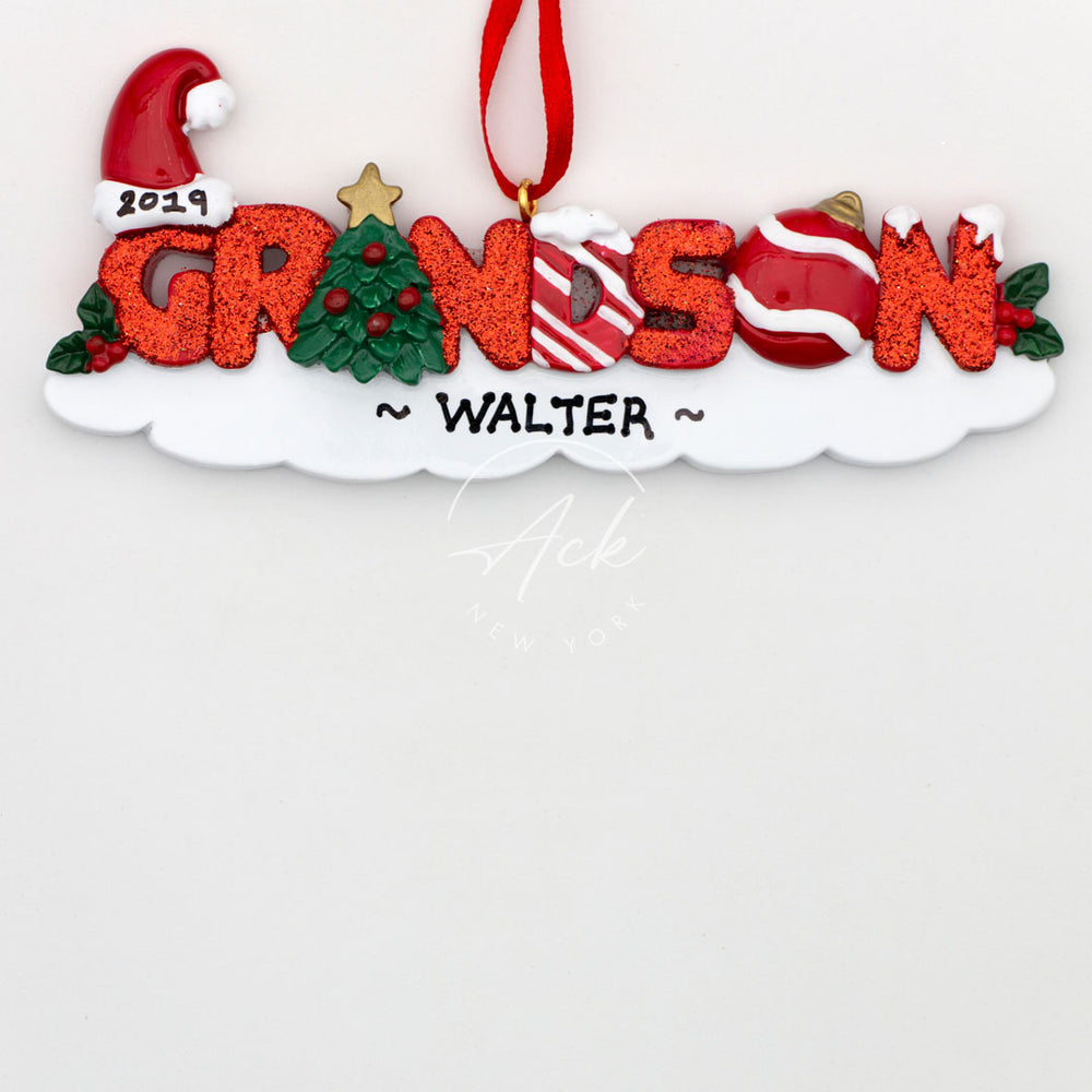 Grandson Personalized Christmas Ornament