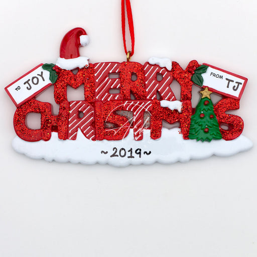 Merry Christmas Personalized Christmas Ornament