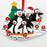 Snowball Penguin Family of 5 Personalized Christmas Ornament