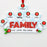 Snowflakes Family of 7 Personalized Christmas Ornament