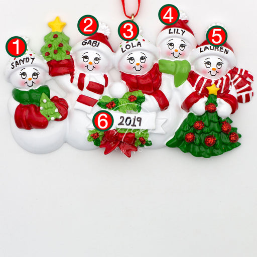 Besties of 5 Personalized Christmas Ornament