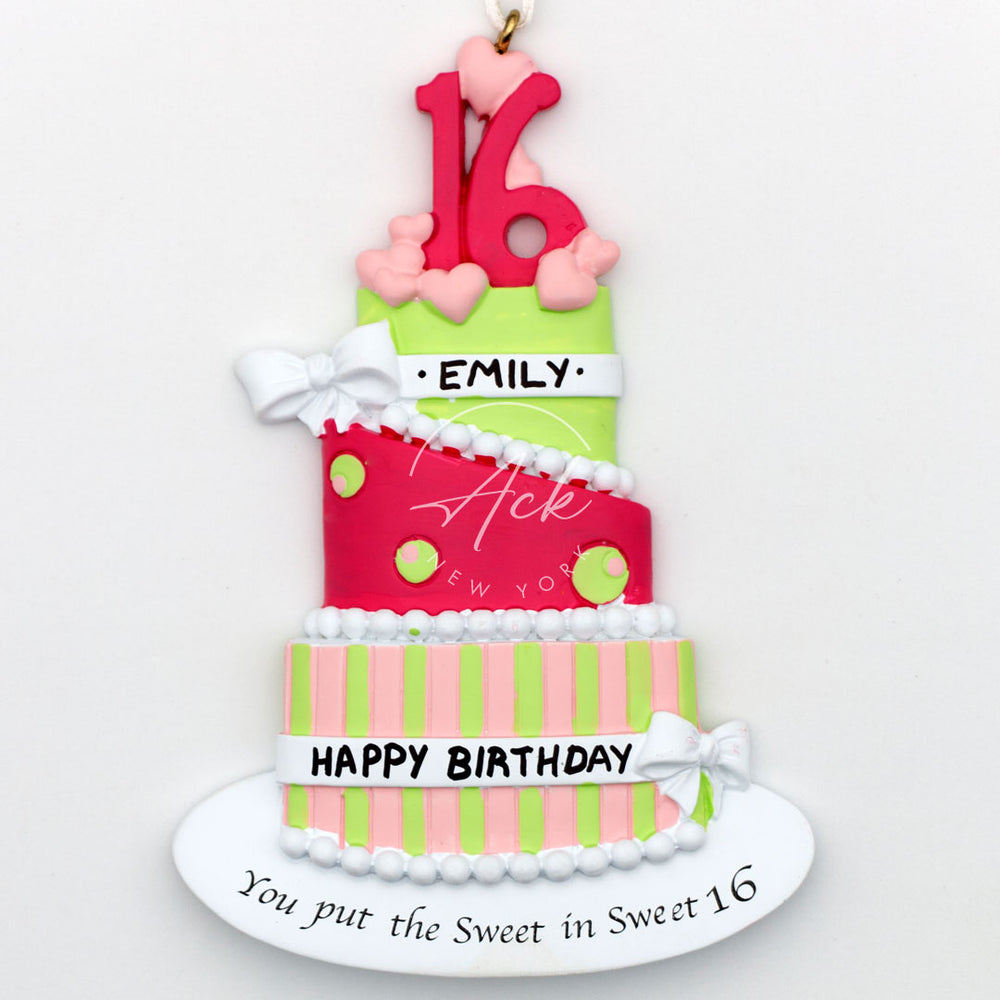 Sweet 16 Personalized Christmas Ornament