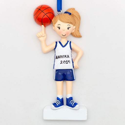 Basketball Girl Personalized Christmas Ornament