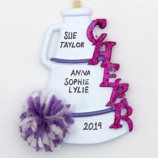Cheer Team Purple Personalized Christmas Ornament