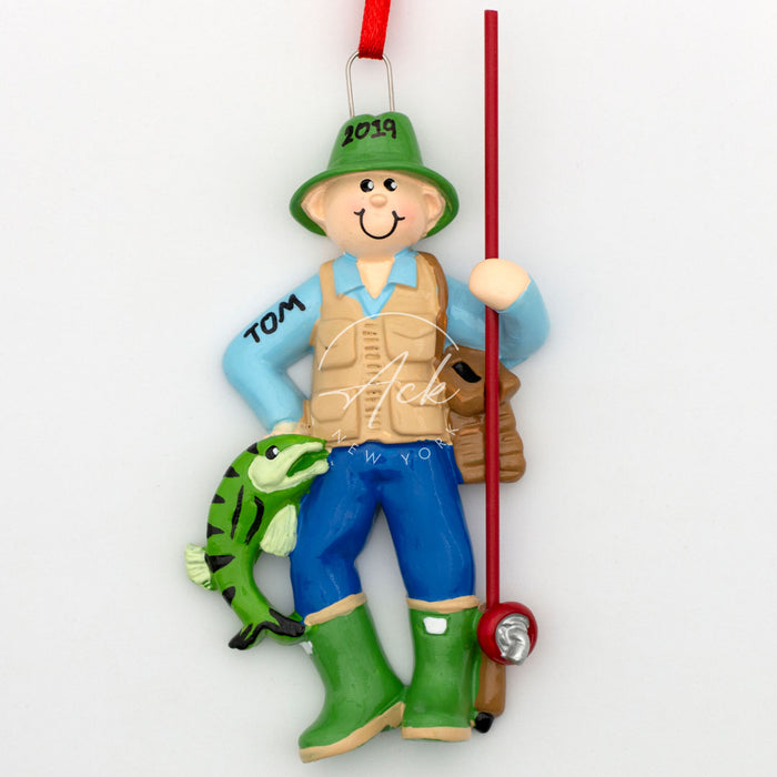 Fishing Personalized Christmas Ornament
