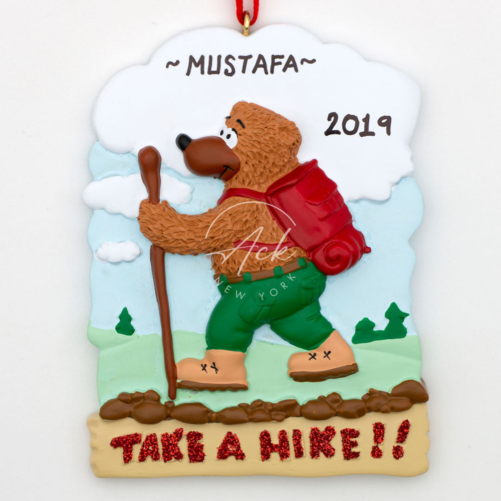 Hiking Personalized Christmas Ornament