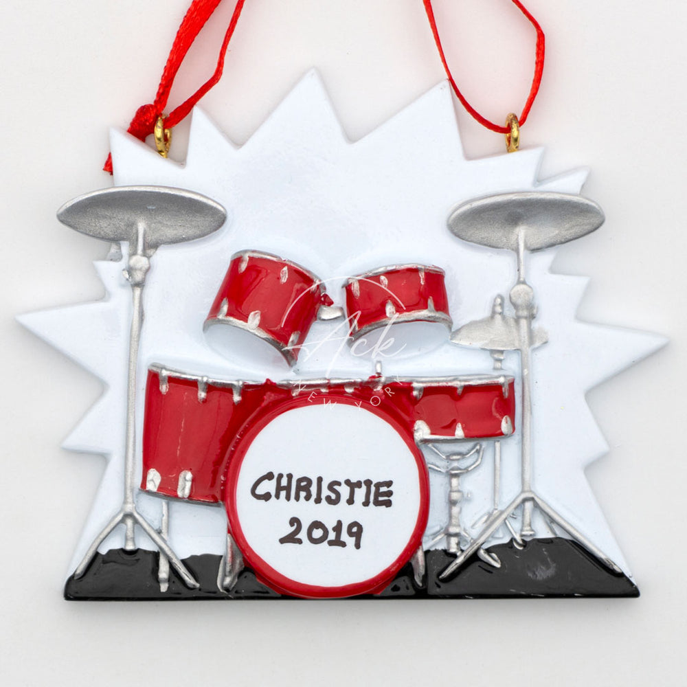 Drum Personalized Christmas Ornament