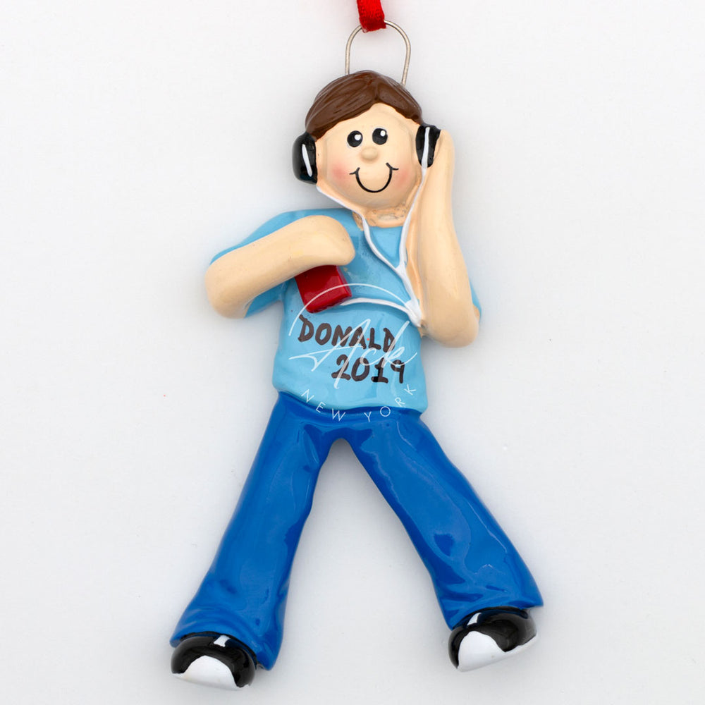 Music Boy Personalized Christmas Ornament
