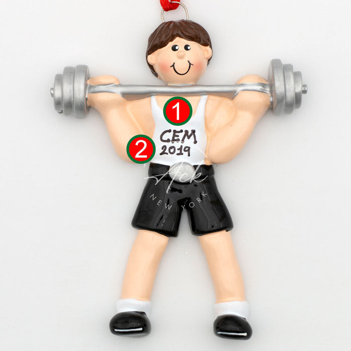workout Personalized Christmas Ornament