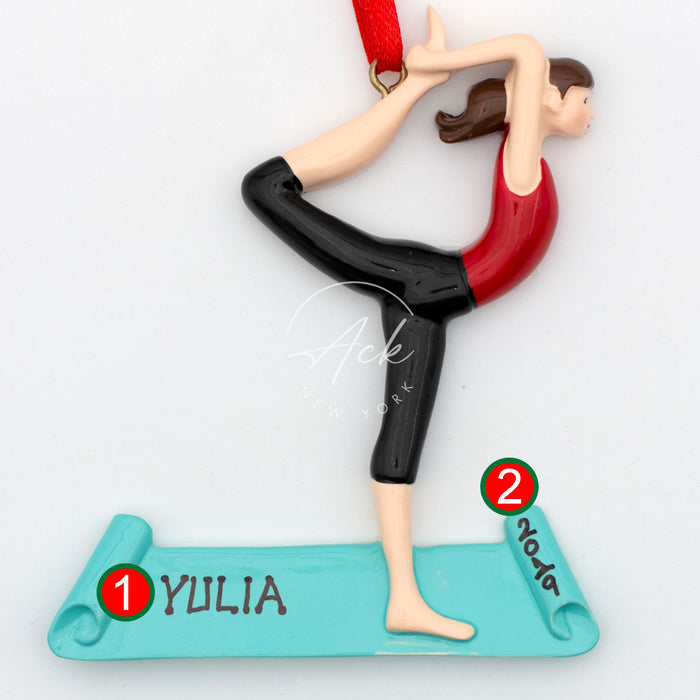 Yoga Girl Personalized Christmas Ornament
