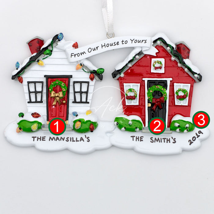From Our House to Yours Personalized Christmas Ornament