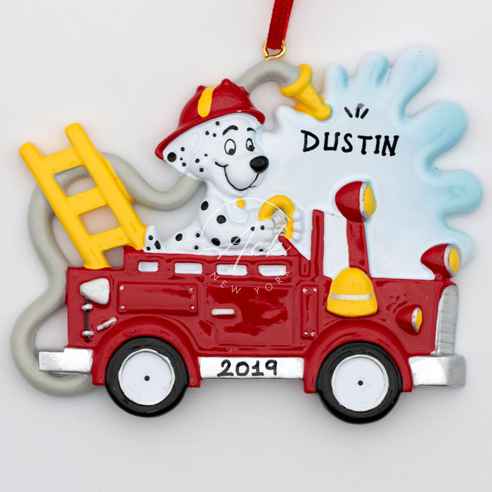 Fire Track Personalized Christmas Ornament