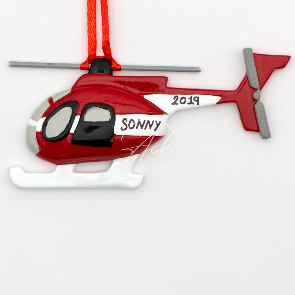 Helicopter Personalized Christmas Ornament