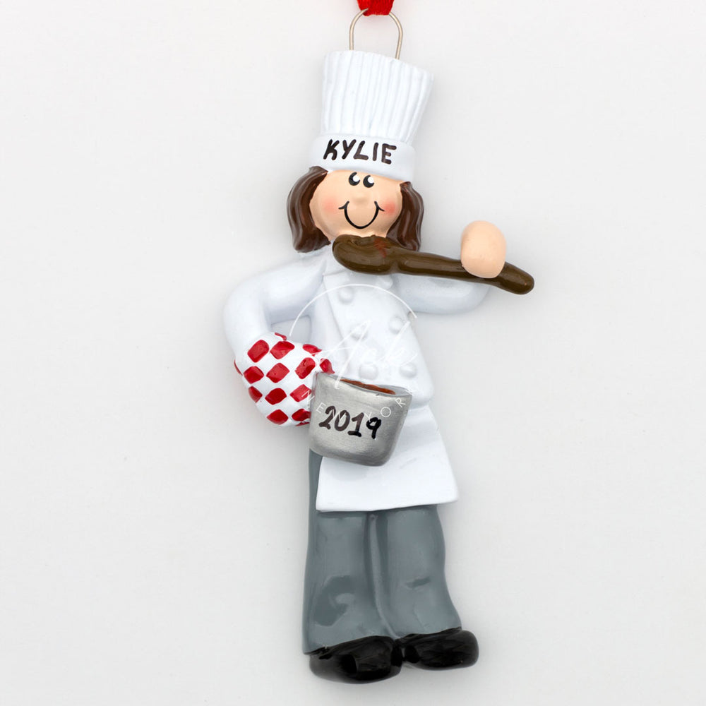 Cook Girl Personalized Christmas Ornament