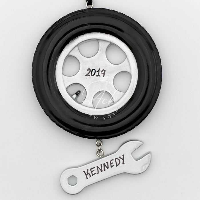 Tire Shop Personalized Christmas Ornament