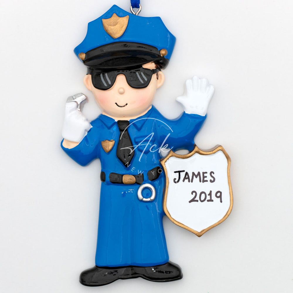 Traffic Officer Personalized Christmas Ornament