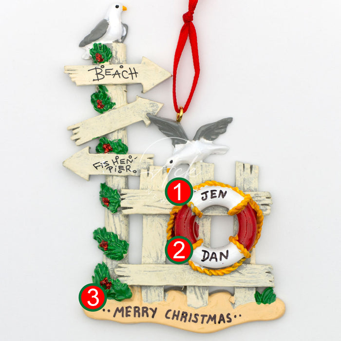 Vacation Personalized Christmas Ornament